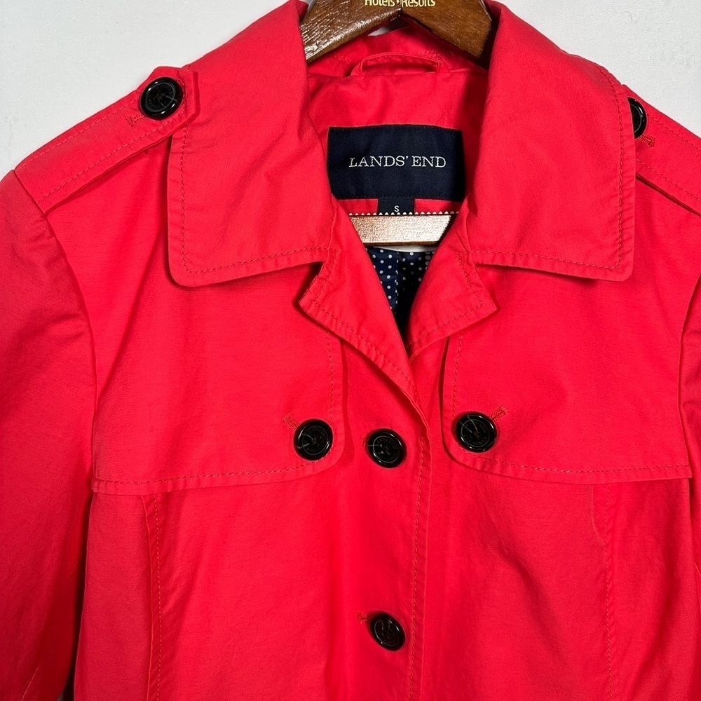 Lands' End Pink Lightweight Trench Coat Womens S - Picture 6 of 14